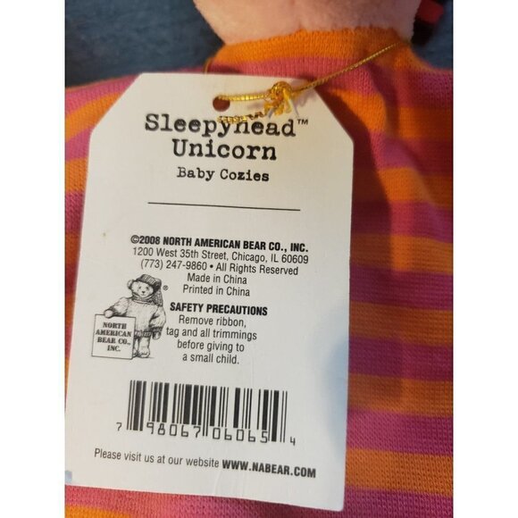 North American Bear Sleepyhead Unicorn lovey - Picture 4 of 6